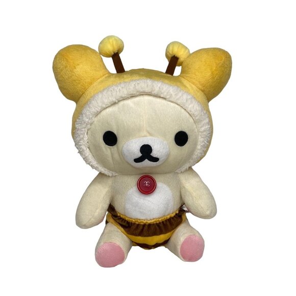 Rilakkuma Meets Honey Bee Bear Plush 2018 San-X 14" Aliquantum International VG+ - Picture 1 of 8
